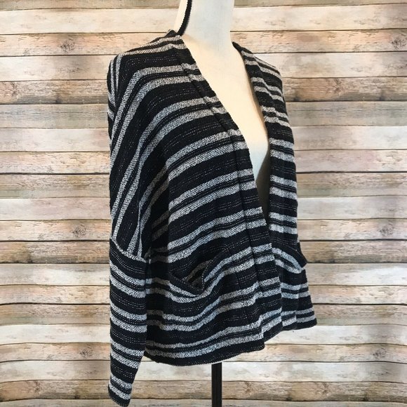 Madewell Striped Upbeat Open Front Cardigan - Picture 3 of 6